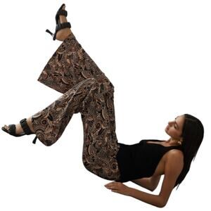 By Anthropologie Drapey Flare Pants, Size 10